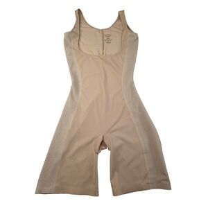 Assets Red Hot Label by Spanx Bodysuit Womens M Nude Shapewear Mid-Thigh Slimmer